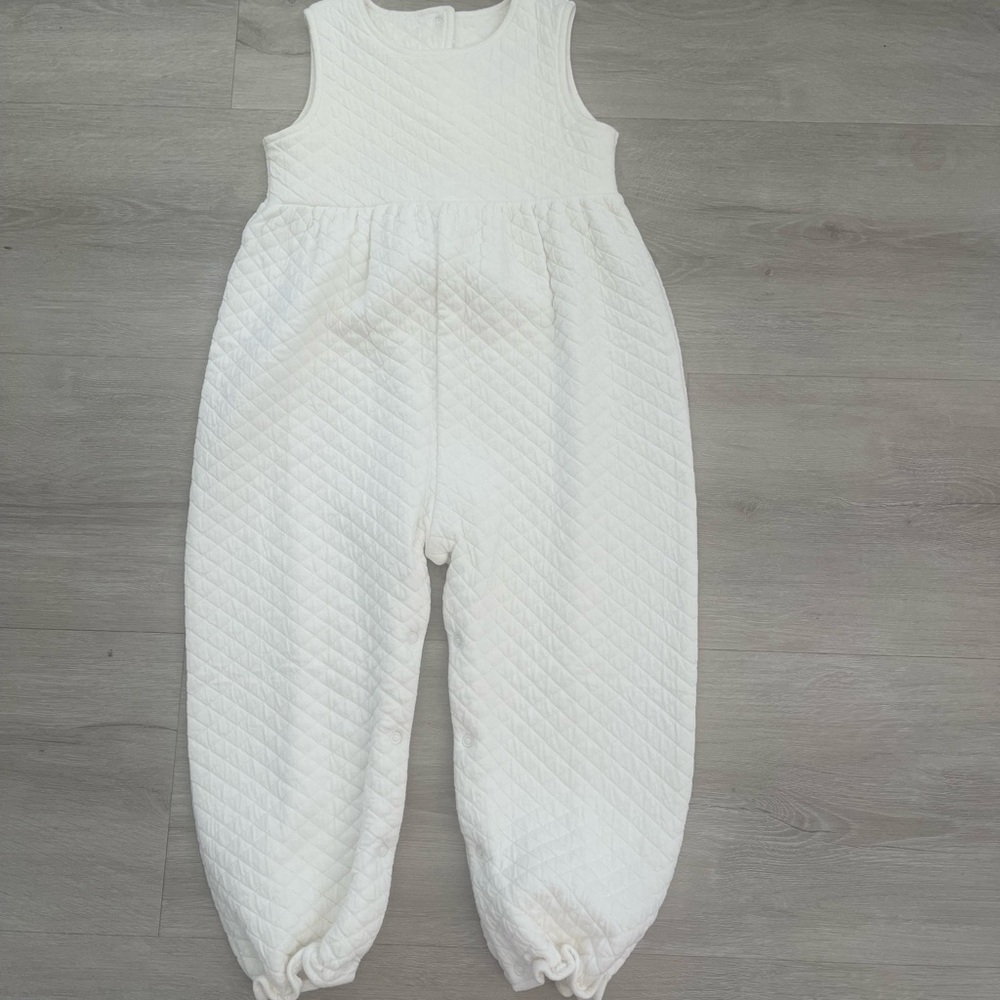 The Beaufort Bonnet Company pearl white romper, girls 4T
